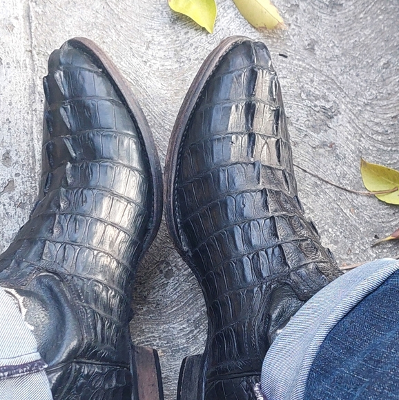 Pecos Bill,caiman tail cut boots - Picture 13 of 13